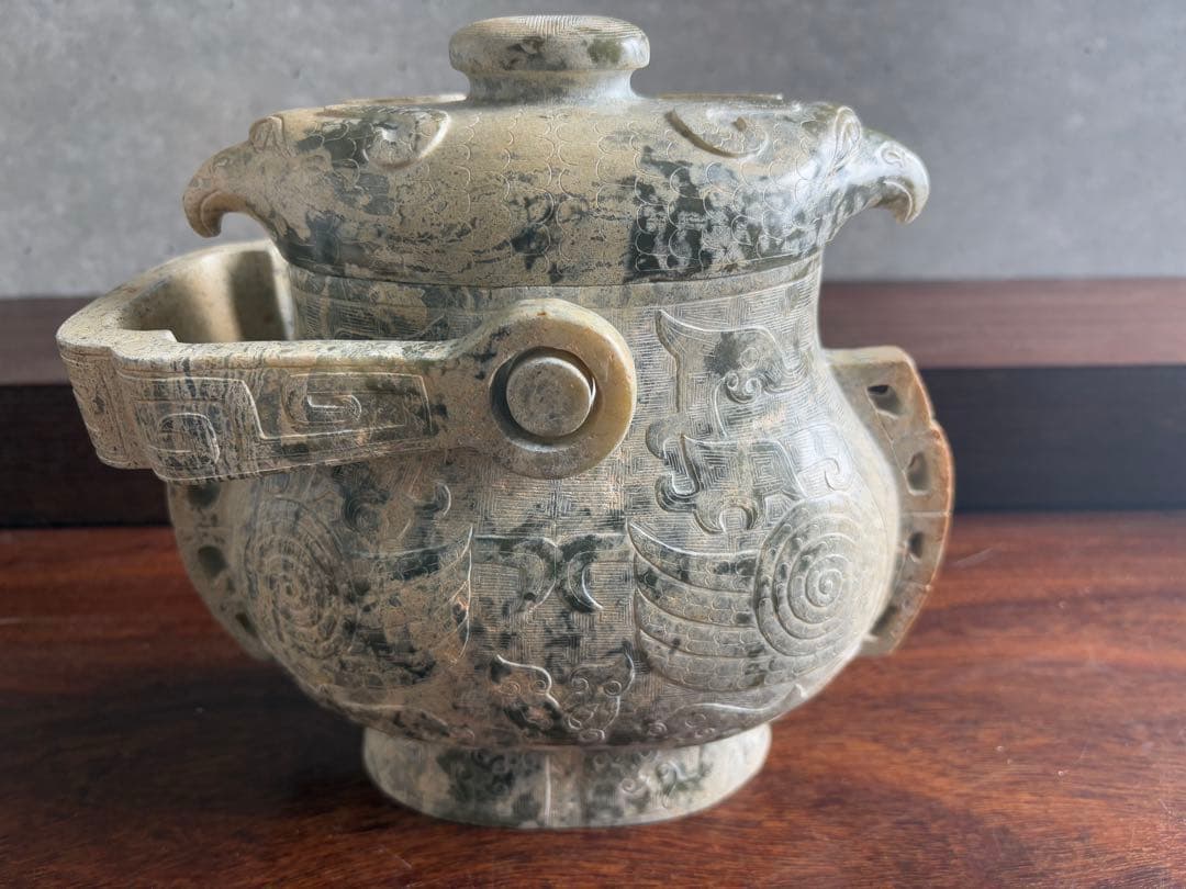 石？玉？の中国的な置物　中国美術 19cm 2.3 kg