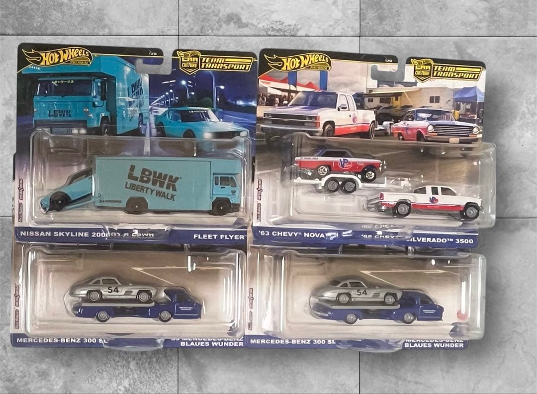 ホットウィール チームトランスポート アソート 2台組×4セット