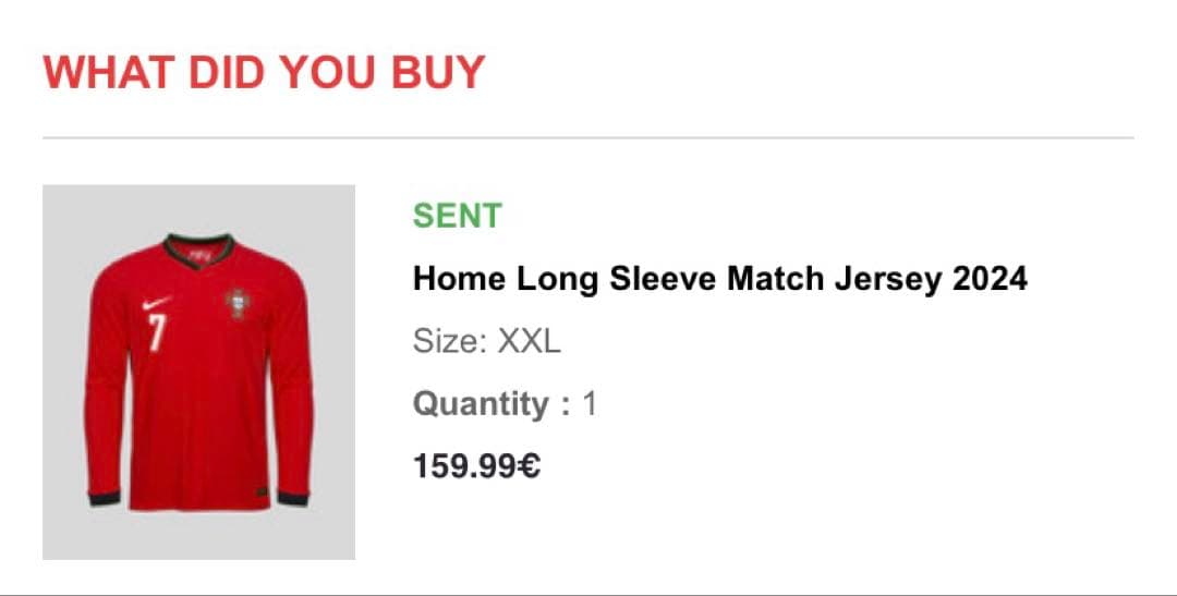 ポルトガル代表2024長袖ユニフォーム　クリスティアーノ・ロナウド選手支給品