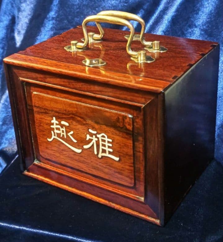 麻雀牌 骨牌 アンティーク 木箱 最高級 レトロ 竹牌