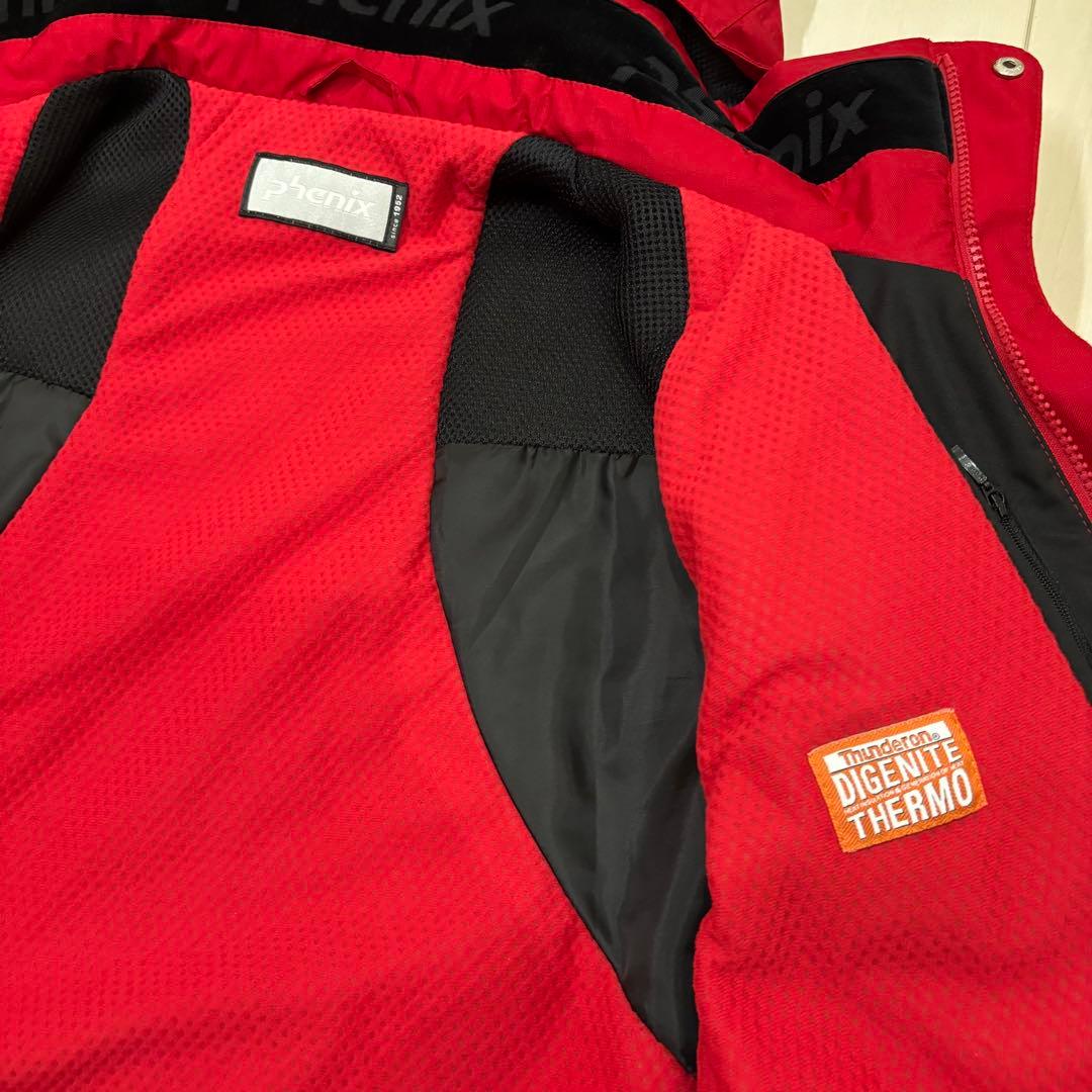 フェニックス メンズスキーウェア上下 セット L レッド×ブラック