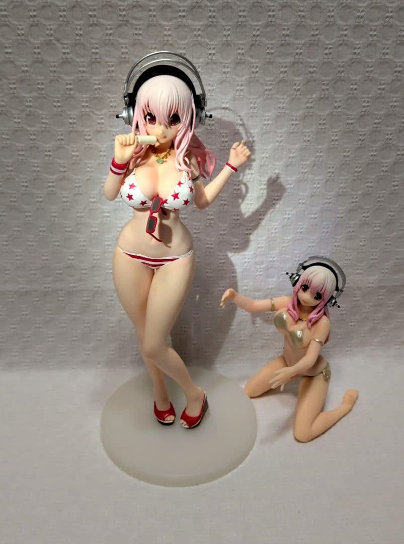 【ジャンク含む】 すーぱーそに子 サマービーチフィギュア 全5種＋ボトルホルダー