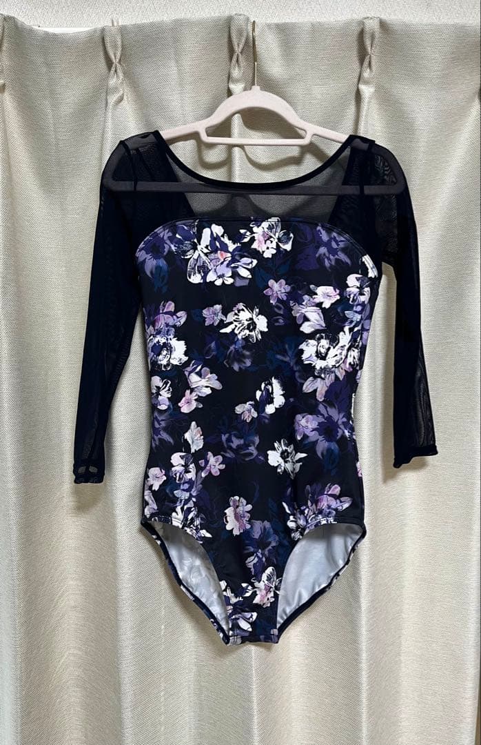 サラカラ 7分袖レオタード モーブニュイ Mサイズ