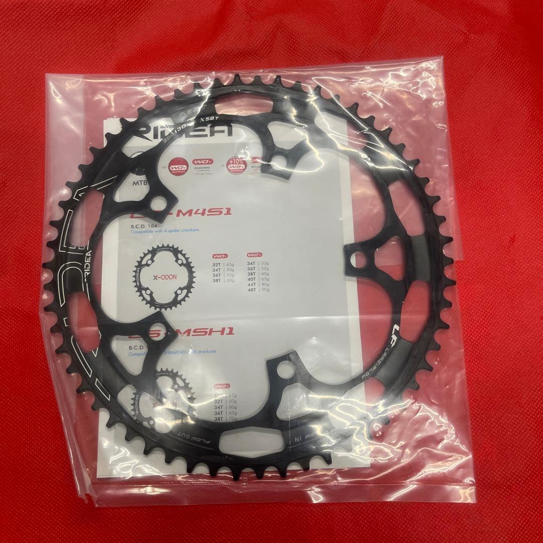 RIDEA チェーンリング58T シングル ナローワイド形状、小径車のカスタムに