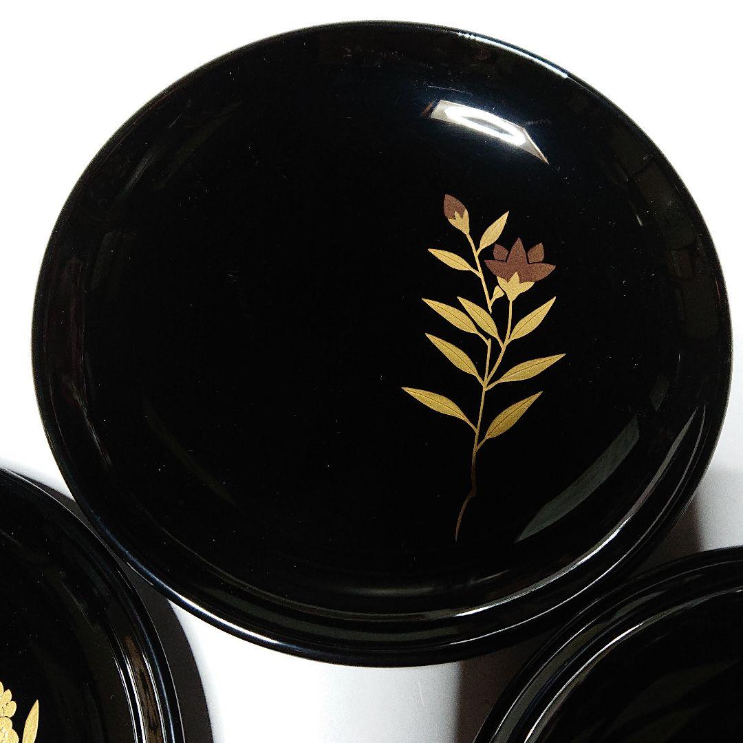 輪島塗わじま龍作茶托と銘名皿各5枚組値引き中☆購入した時のサービス品のお箸付き☆