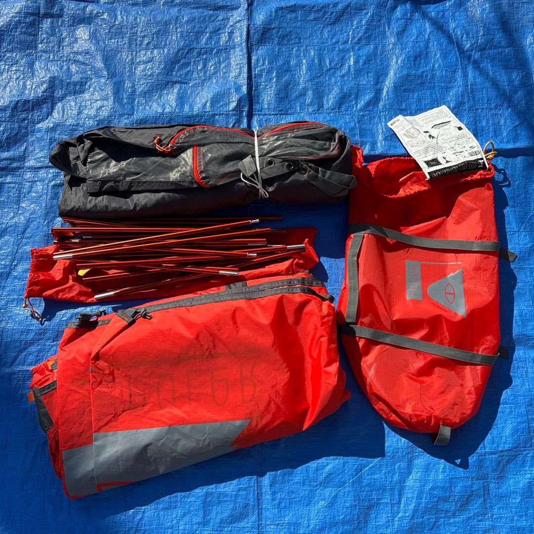 美品　POLeRポーラー　ONEMAN TENT 軽量　簡易設営　オレンジ　ソロ