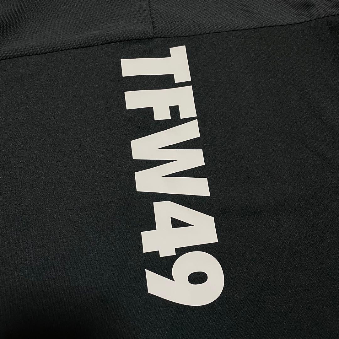 TFW49 ハーフジップ　モックネック　シャツ　ホワイト　ブラック　XL ゴルフ