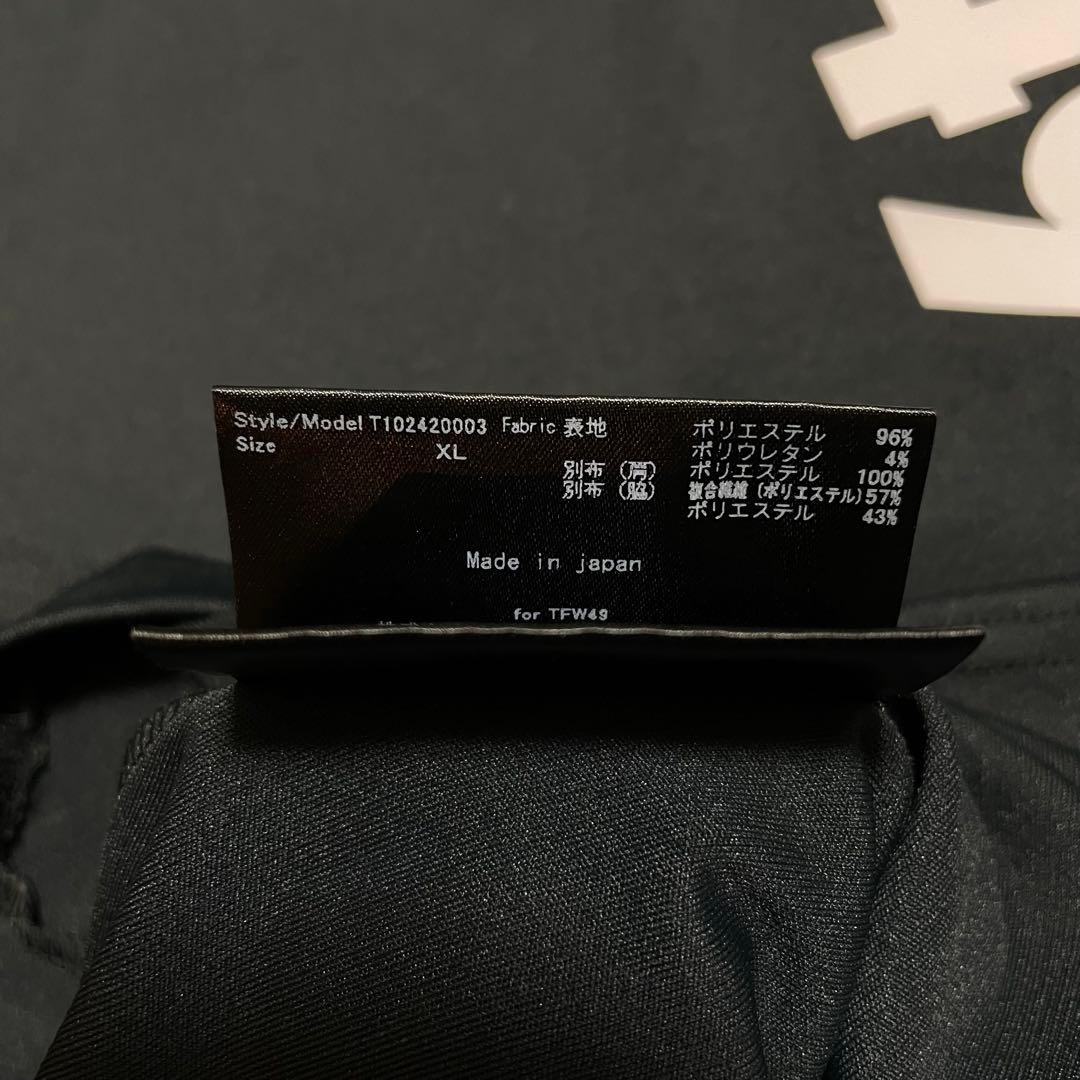 TFW49 ハーフジップ　モックネック　シャツ　ホワイト　ブラック　XL ゴルフ