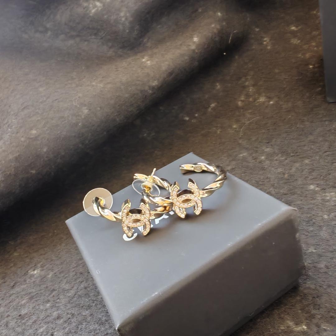 ピアス ゴールド ココマーク フープピアス