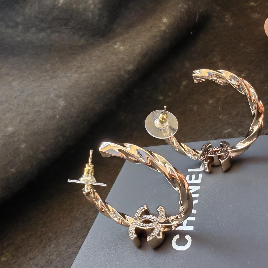 ピアス ゴールド ココマーク フープピアス