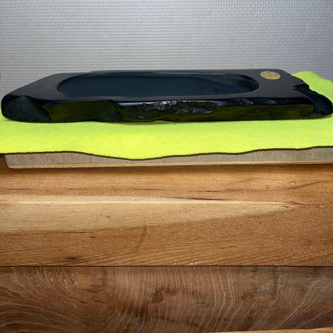 ⭕️峯硯堂本舗　現代の名工　峯硯　自然硯　長さ241m m縦長　新品美品