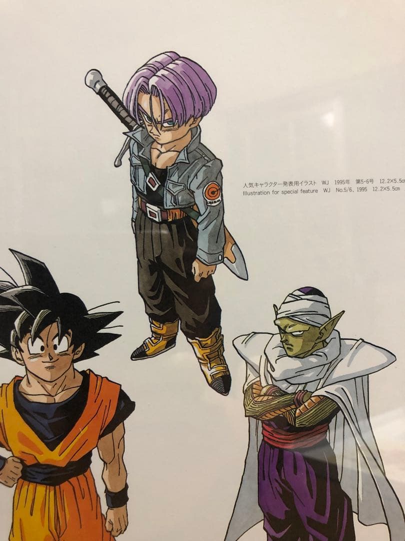 ドラゴンボール　人気キャラクター　発表用イラスト　WJ　1995年　30cm