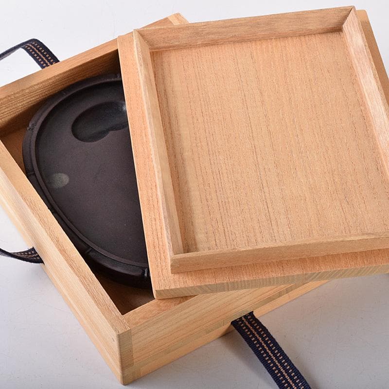 中国　書道具　端渓硯　時代箱付　M　R8260