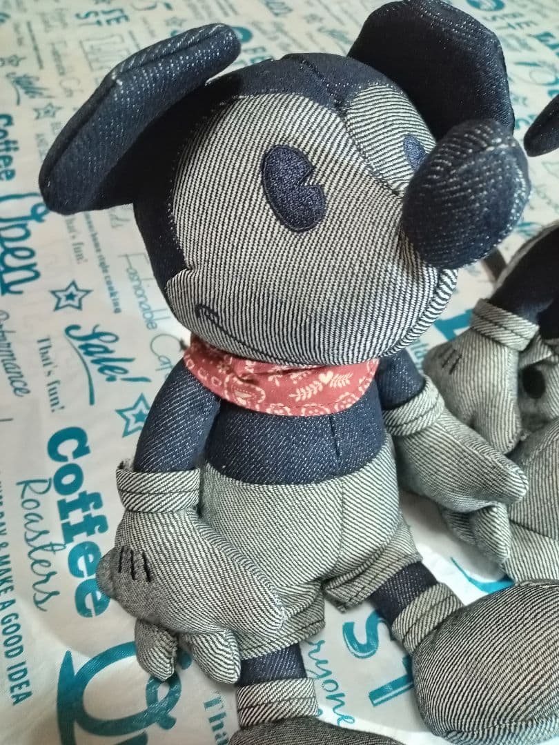 【初売り】デニム ミッキー ミニー ドナルド ぬいぐるみ 3体セット