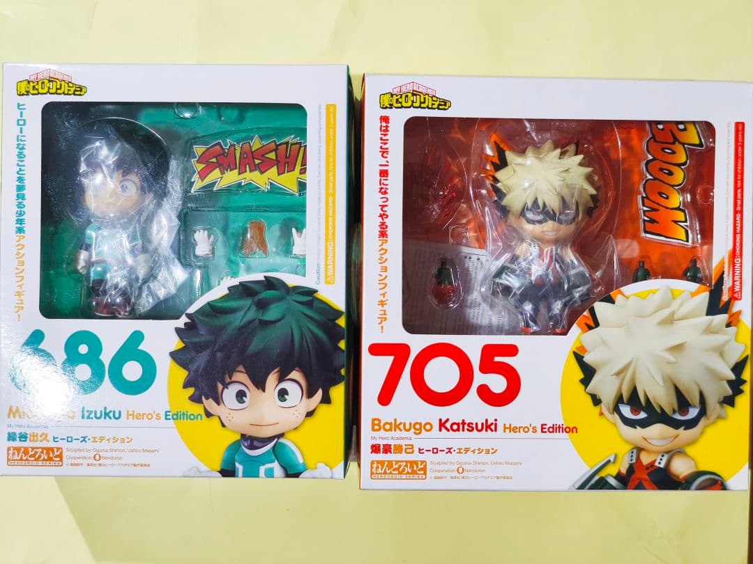 ねんどろいど　705 爆豪勝己 686 緑谷出久 ヒーローズエディション セット