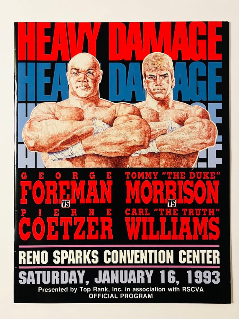 ボクシングパンフ ’93 ジョージ・フォアマン&トミー・モリソン　ダブルヘッダー