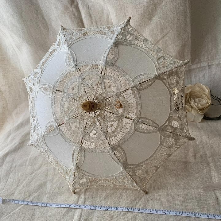 フランスアンティーク　ドール用　日傘　バテンレース　人形用　Doll パラソル