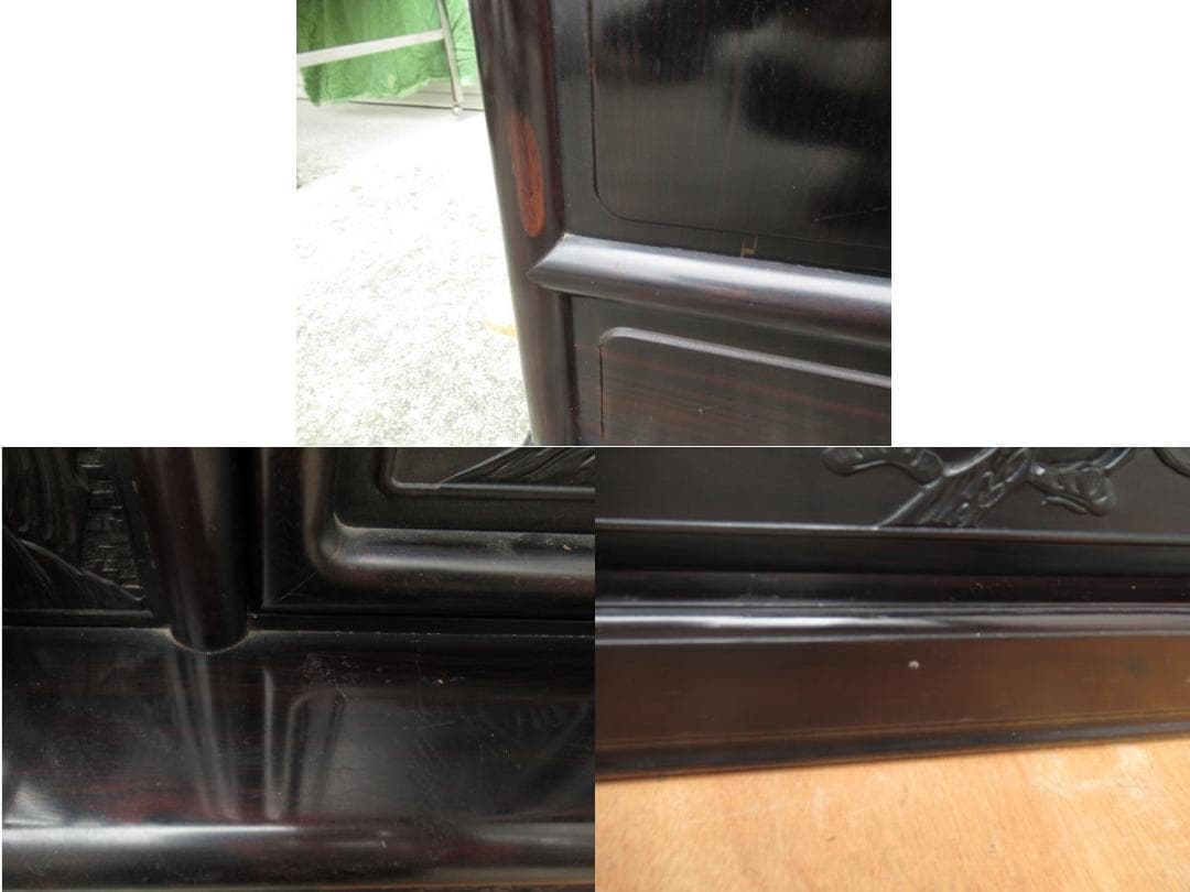 ■071201-055■飾り棚■茶棚■紫檀/黒檀■現状■