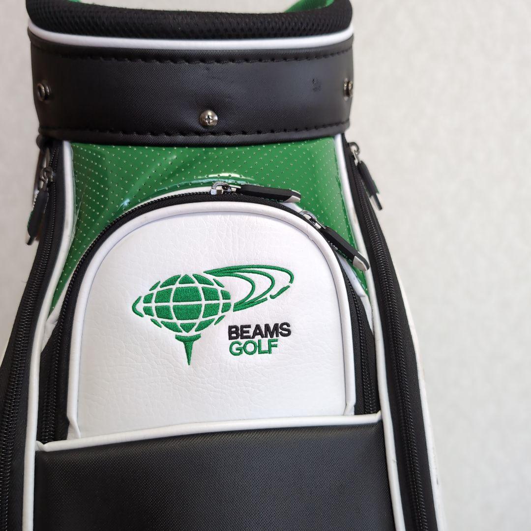 BEAMS GOLF キャディバッグ ホワイト/グリーン