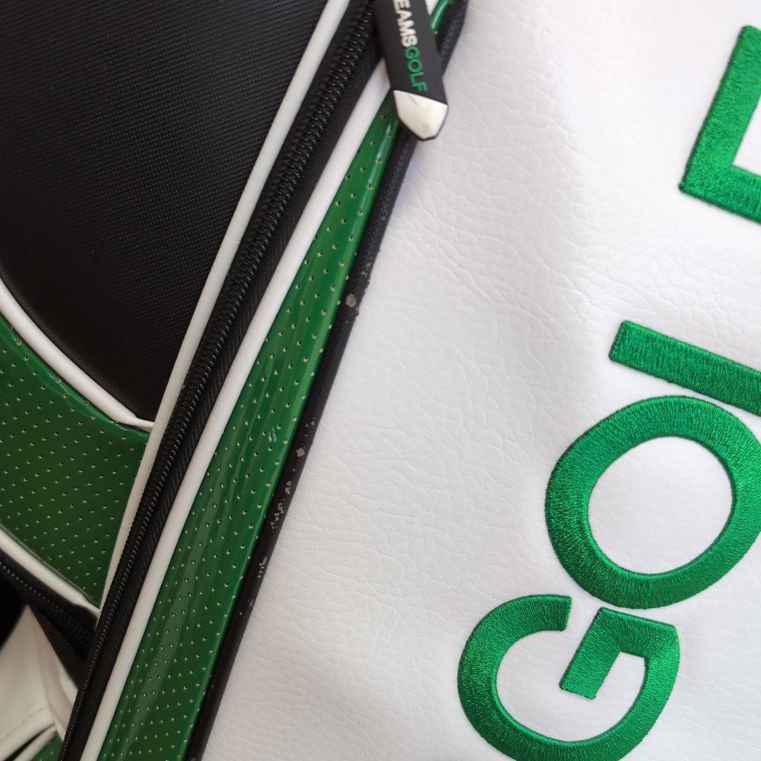 BEAMS GOLF キャディバッグ ホワイト/グリーン