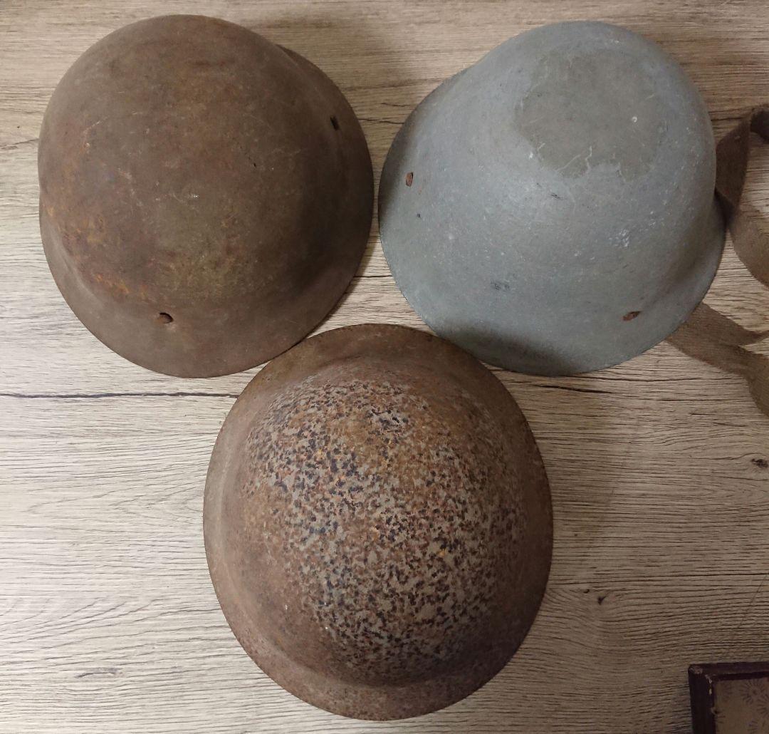 稀少 旧日本軍 鉄帽 鉄兜 ヘルメット 3つセット