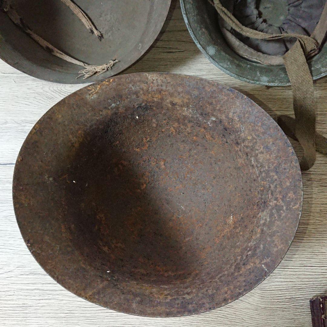 稀少 旧日本軍 鉄帽 鉄兜 ヘルメット 3つセット