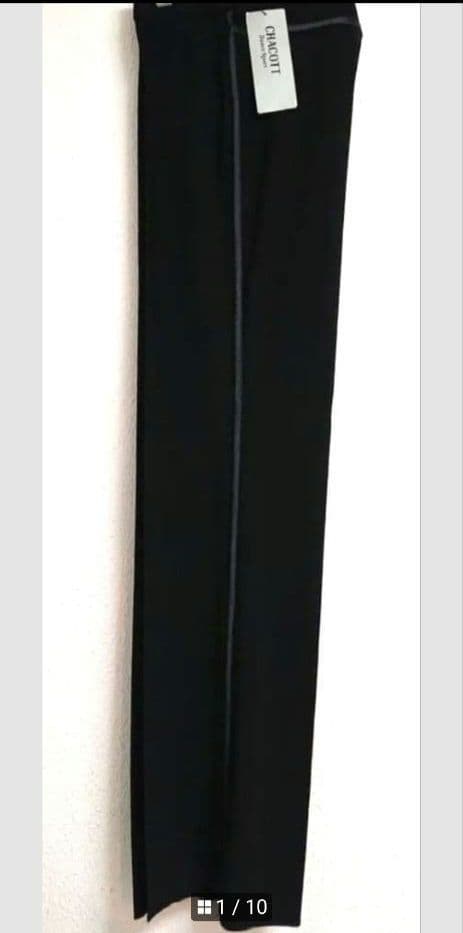 SALE☆チャコット　社交ダンス　M スラックス　側章　黒 ダンス衣装