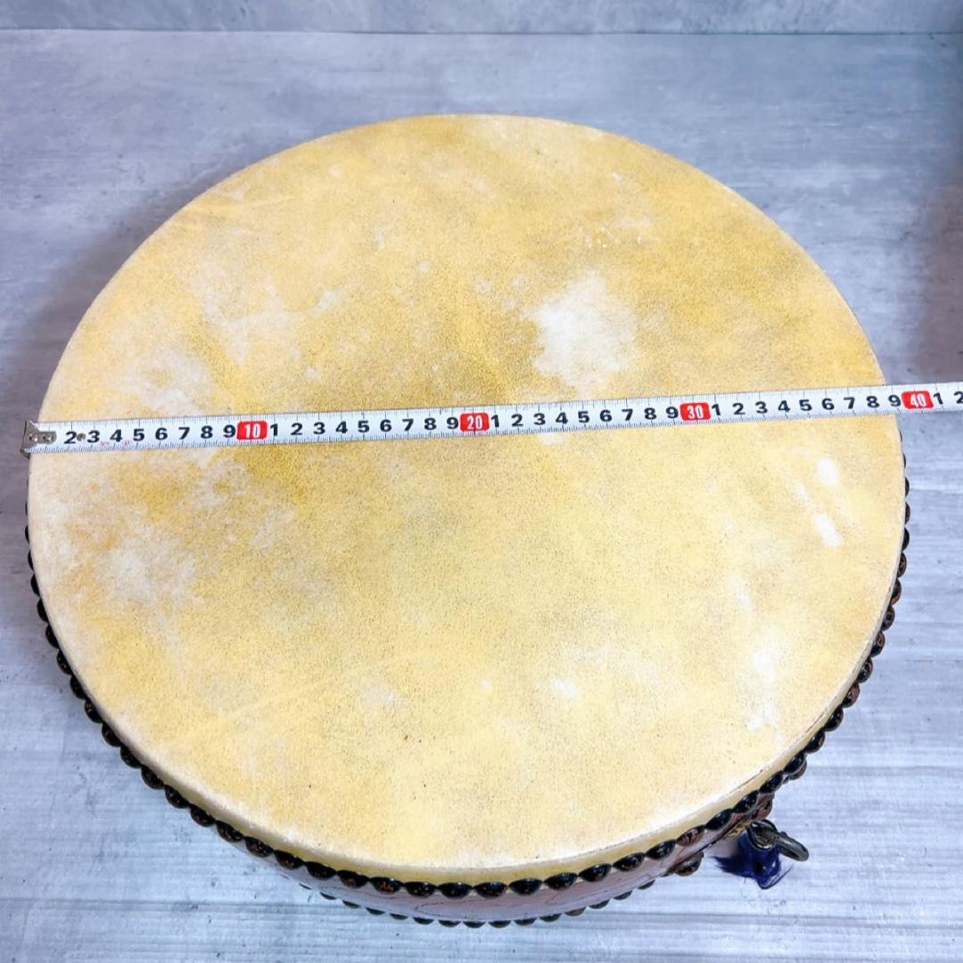 和太鼓 平太鼓 和楽器 民謡　お祭り　39センチ　ケース　バチ　台座