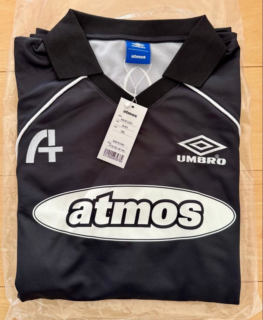 【新品】XXL UMBRO x atmos LS SOCCER JERSEY 黒