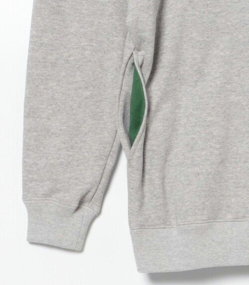 BEAMSGOLF×LACOSTE モックネックスウェットシャツ　ゴルフ　グレー