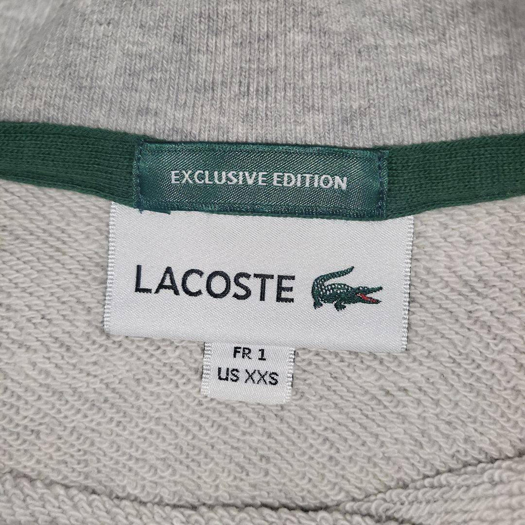 BEAMSGOLF×LACOSTE モックネックスウェットシャツ　ゴルフ　グレー