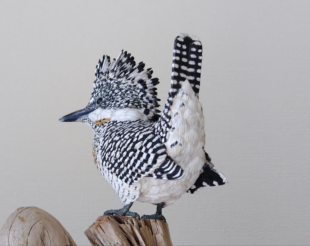 バードカービング”ヤマセミ”(山翡翠）40%スケール S.No.:B04711