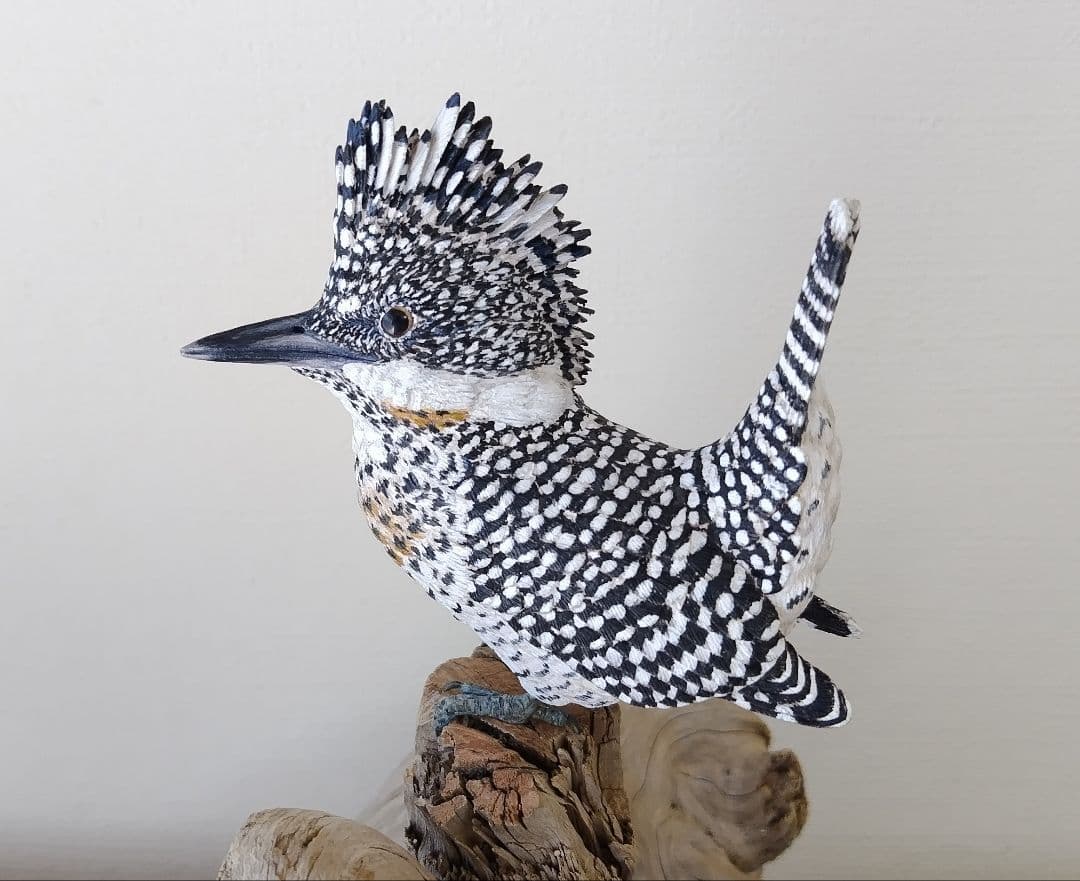 バードカービング”ヤマセミ”(山翡翠）40%スケール S.No.:B04711