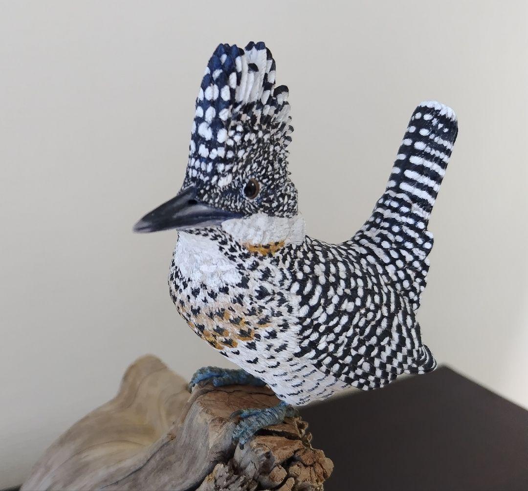 バードカービング”ヤマセミ”(山翡翠）40%スケール S.No.:B04711