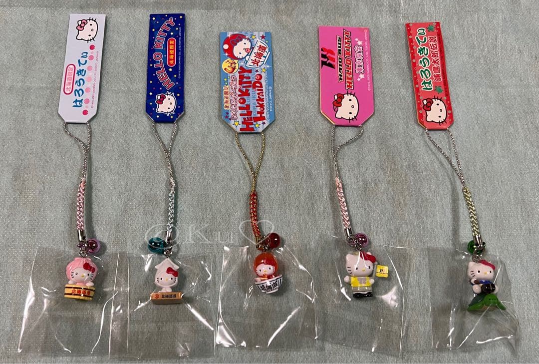 【未使用】ご当地キティ 根付 ストラップ 10個セット ②
