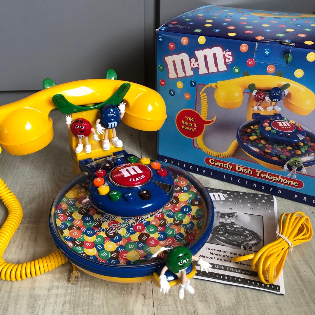 新品箱付デッドストックアメリカUSAビンテージM&Msキャンディディッシュ電話機