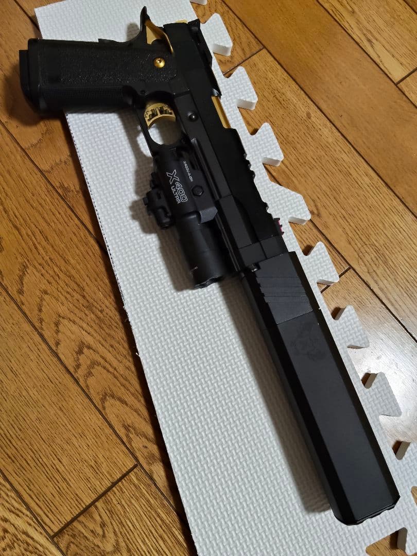 ハイキャパ　ゴールドマッチ　オスプレイサプレッサー X400ウエポンライト