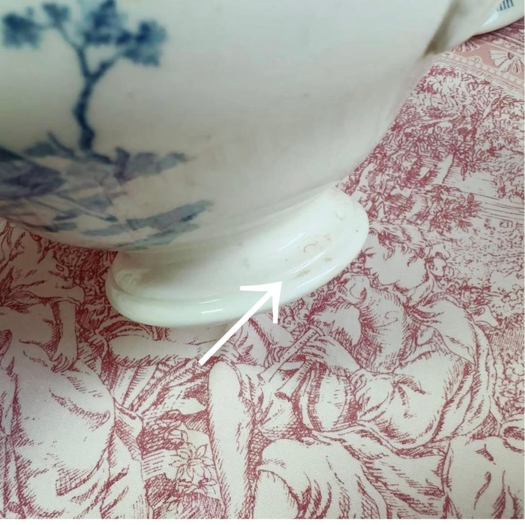 セール　フランスアンティーク　おままごと食器　赤ずきん　青　スーピエール