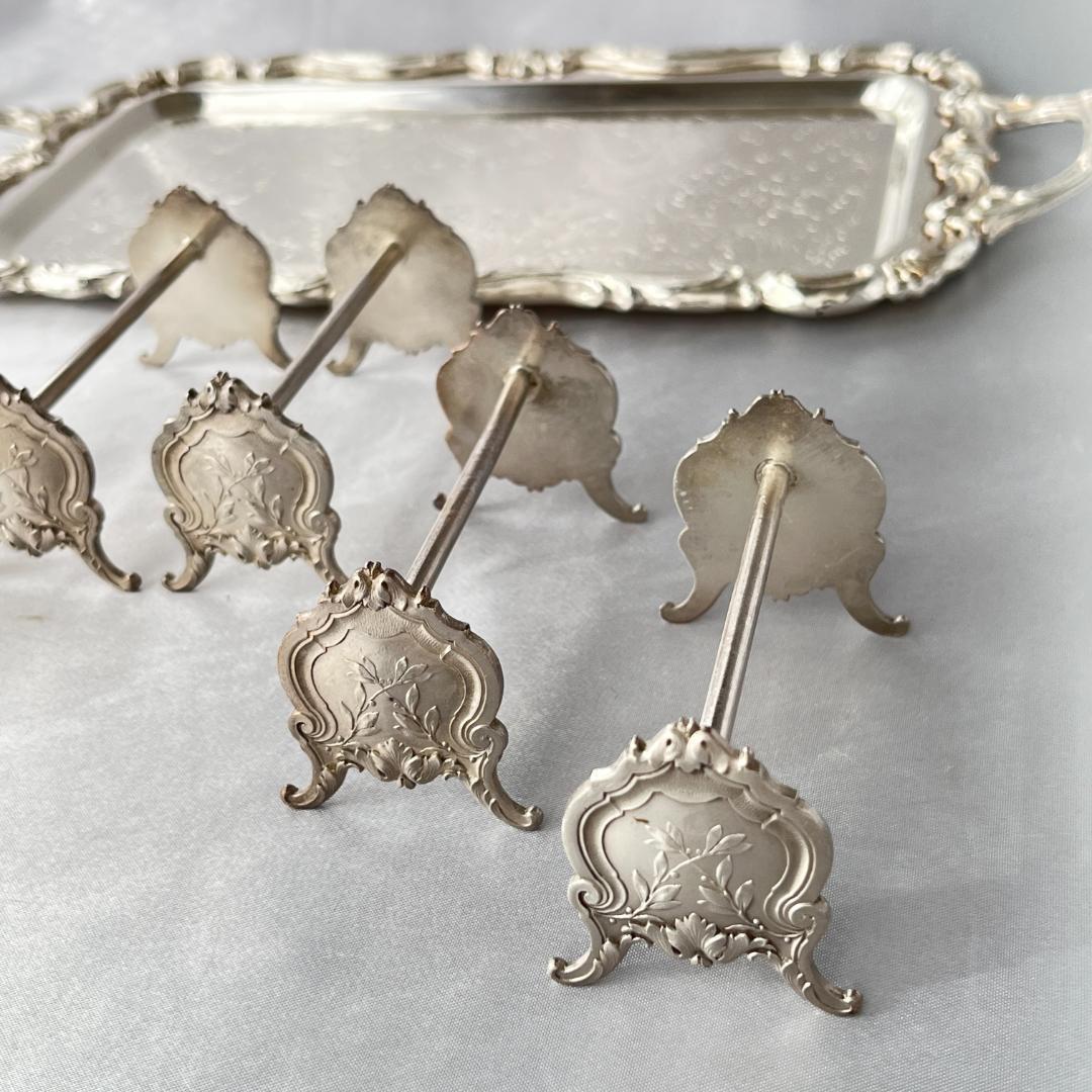 【仏蘭西】 アールヌーボーのナイフレスト 6個組 Art Nouveau