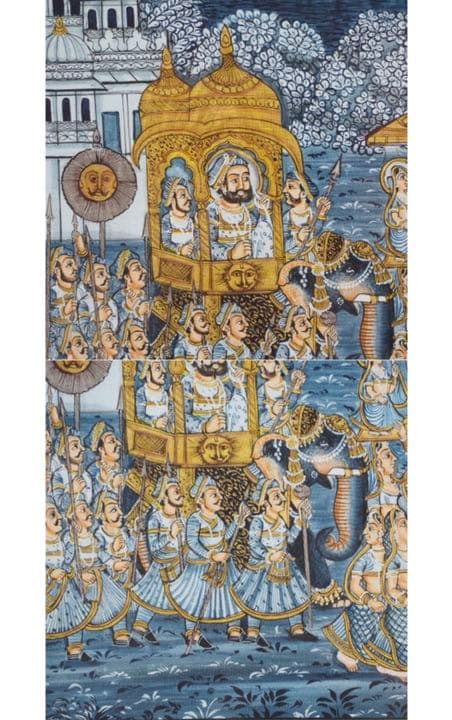 送料無料 イタリアローマ購入 肉筆絹本細密絵画 西洋骨董