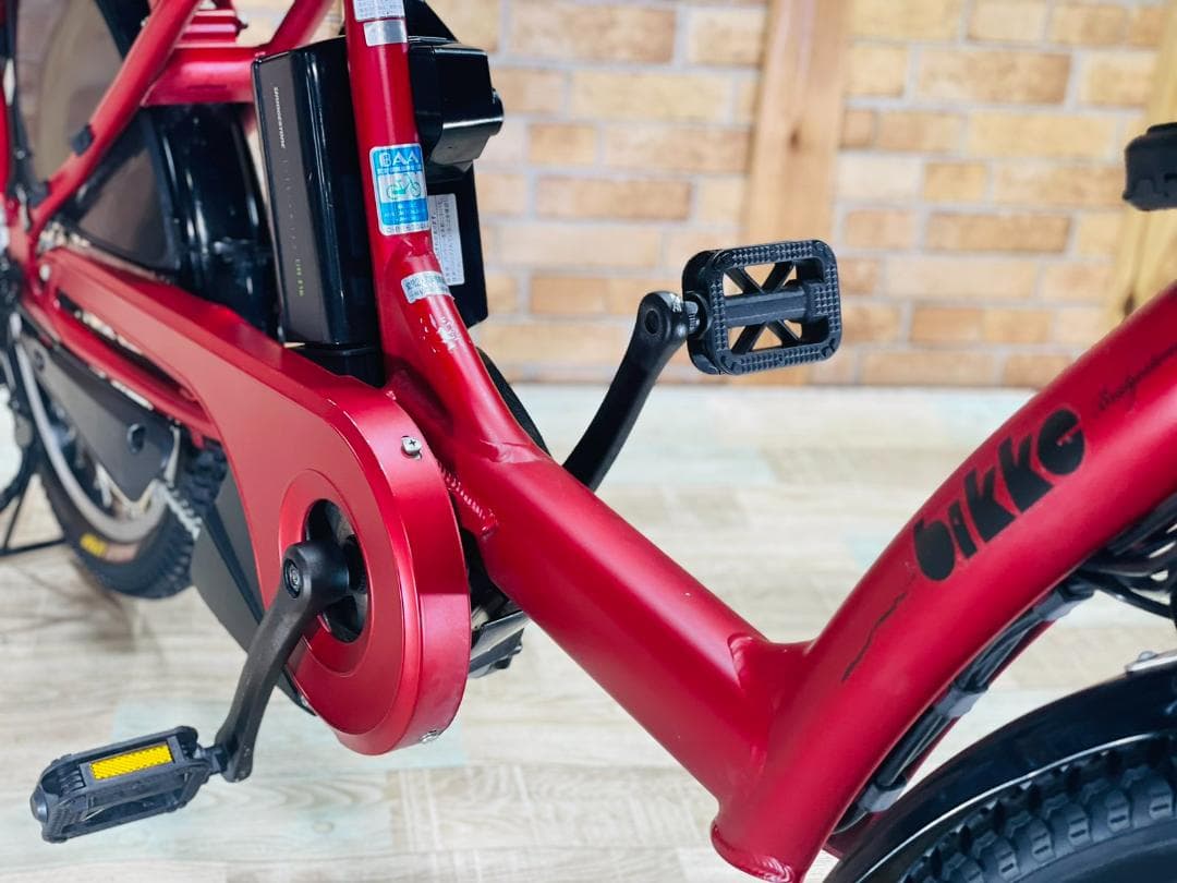 2018 レッド 超人気 BIKKE ブリヂストン電動アシスト自転車 H1302