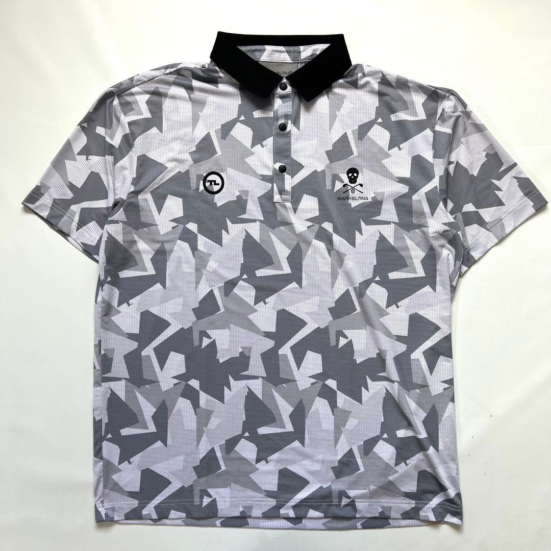 MARK&LONA マークアンドロナ　現行　ポロシャツ　カモフラ　メンズ　スカル