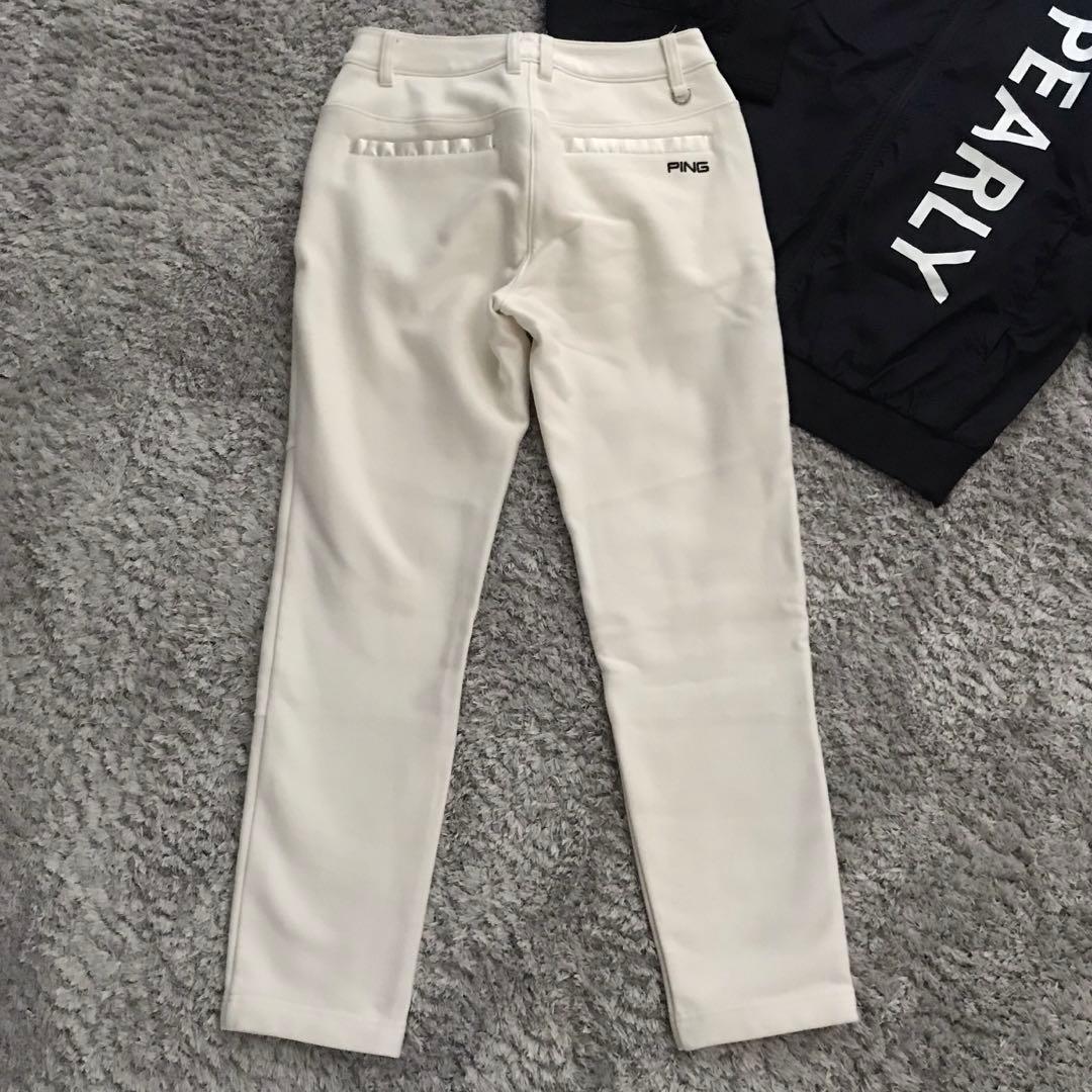 PING 裏起毛パンツ　サイズS ホワイト　レディース　ゴルフウェア