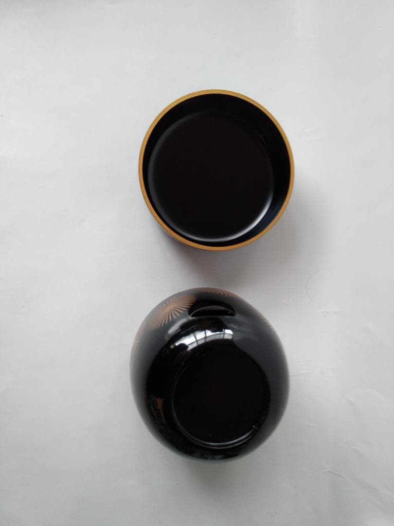 岡本漆専堂 岡本漆園 作 唐松 棗 共箱 漆器 漆芸 抹茶 茶道具 新品 未使用