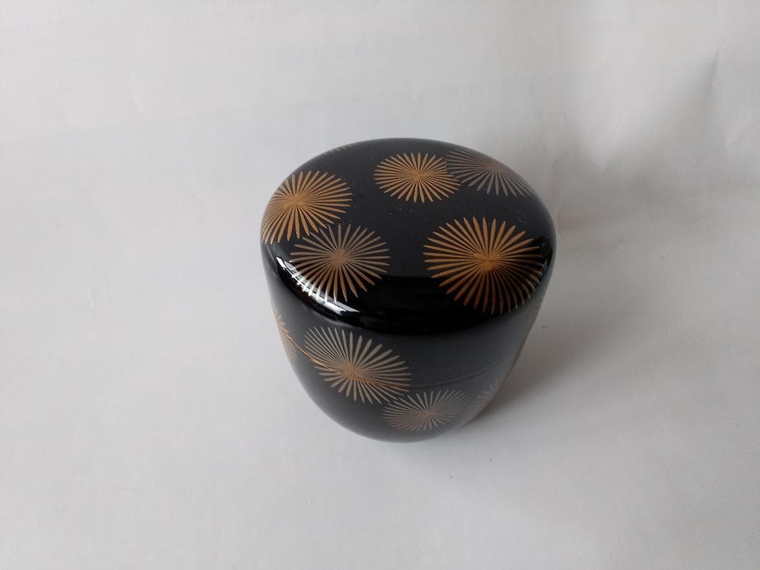 岡本漆専堂 岡本漆園 作 唐松 棗 共箱 漆器 漆芸 抹茶 茶道具 新品 未使用