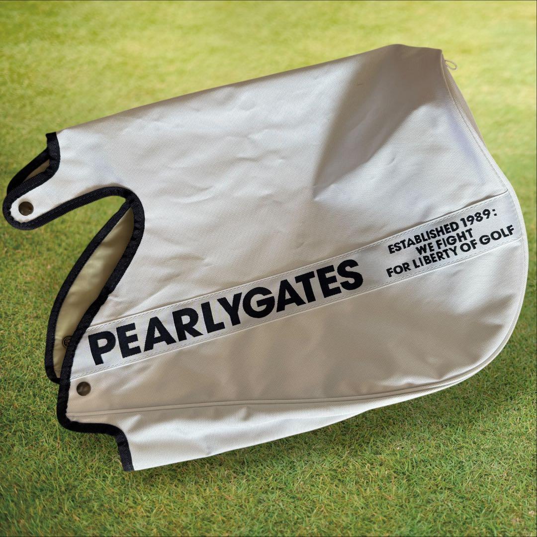 美品　パーリーゲイツ　キャディバッグ　ショルダー式　スタンド式　軽量　白　黒