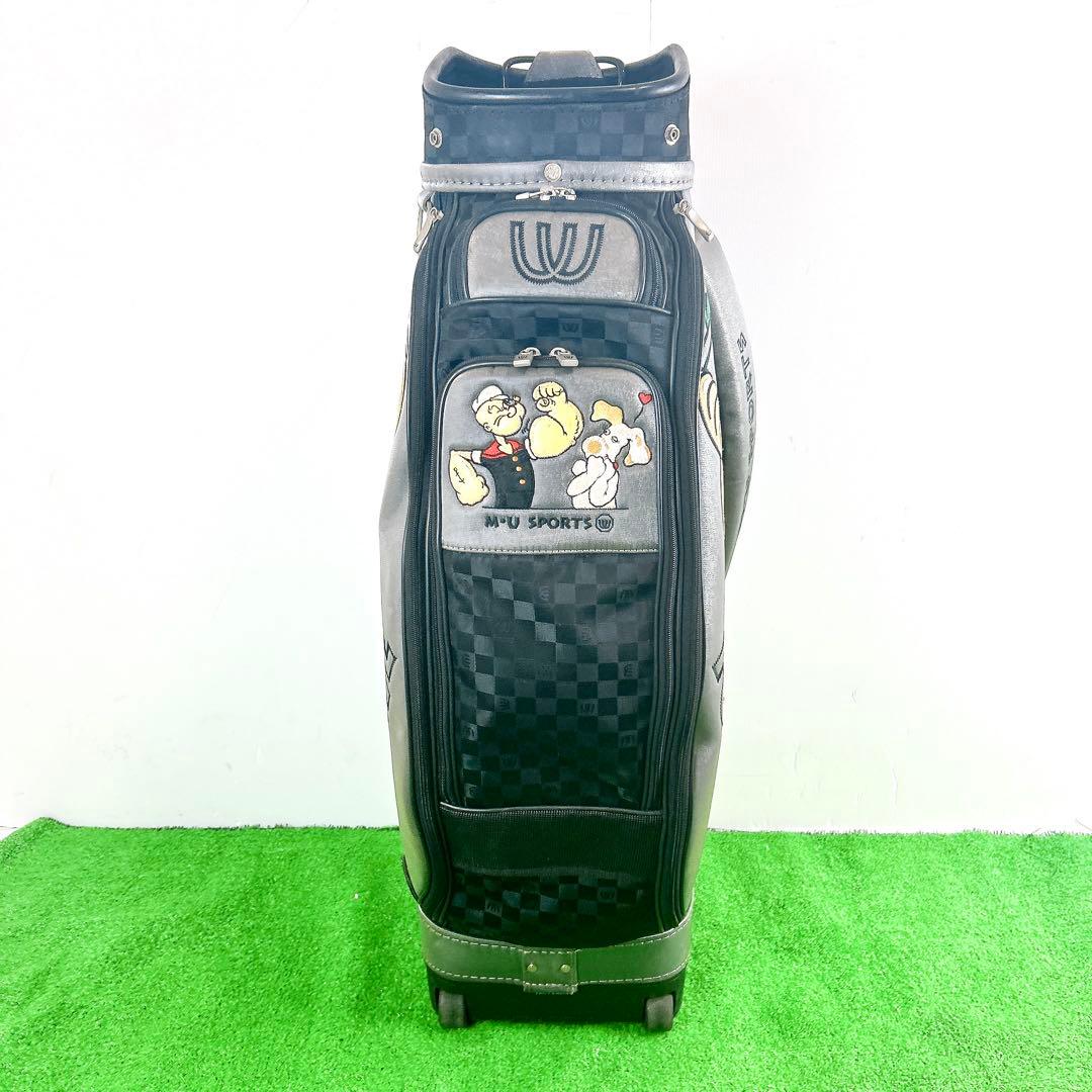 希少 エムユースポーツ☆ポパイ キャディバッグ ゴルフバック カートタイプ