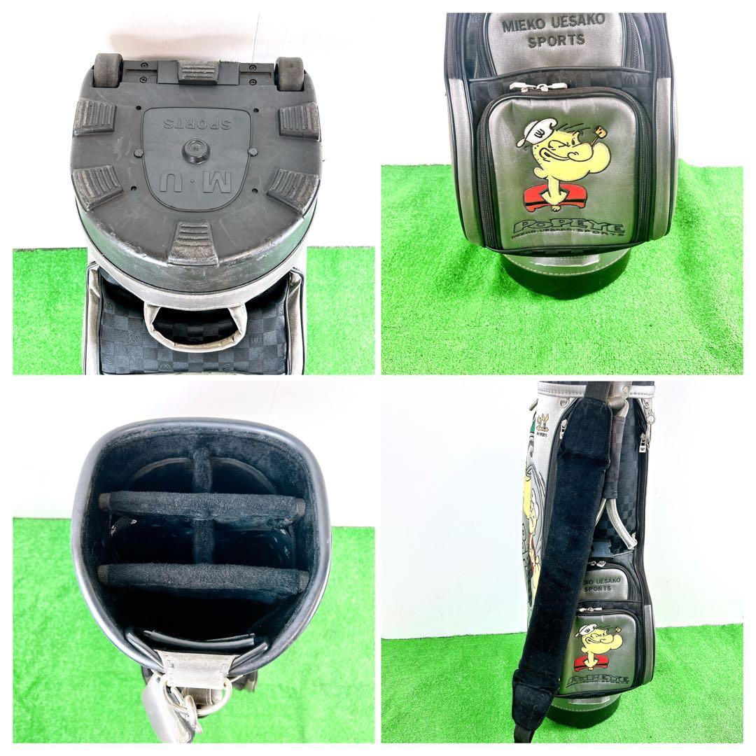 希少 エムユースポーツ☆ポパイ キャディバッグ ゴルフバック カートタイプ