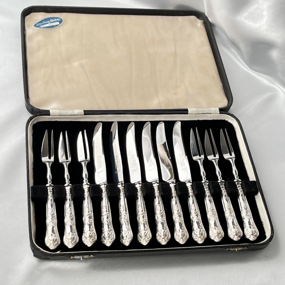 【HARRISON BROTHERS】【純銀ハンドル】キングスパターン12本