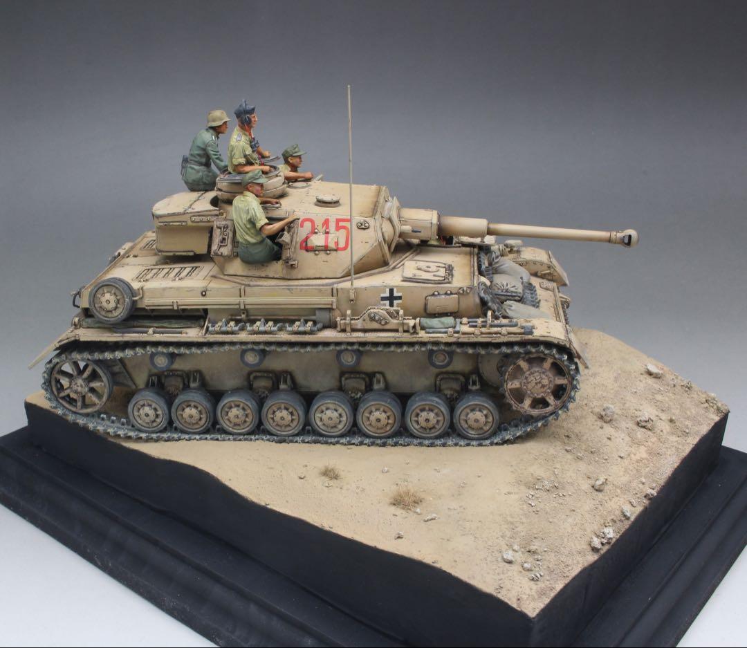1/35 タミヤ　Ⅳ号戦車　G型　ジオラマ　完成品